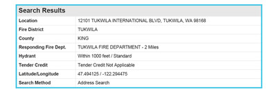 WSRB Location Information Report