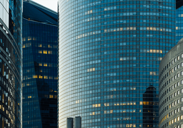 commercial property skyscrapers downtown in the city