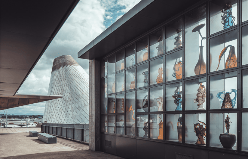the Museum of Glass was developed in the late 90s as a testament to glass blowing and a showcase of its enduring beauty.