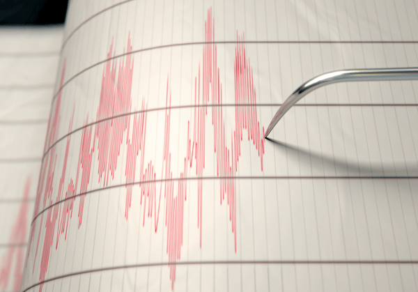 seismograph displays earthquake reading