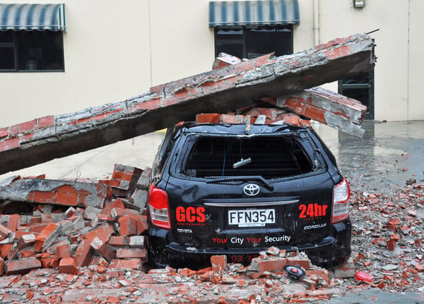 Christchurch earthquake in 2011 topples buildings made from unreinforced masonry