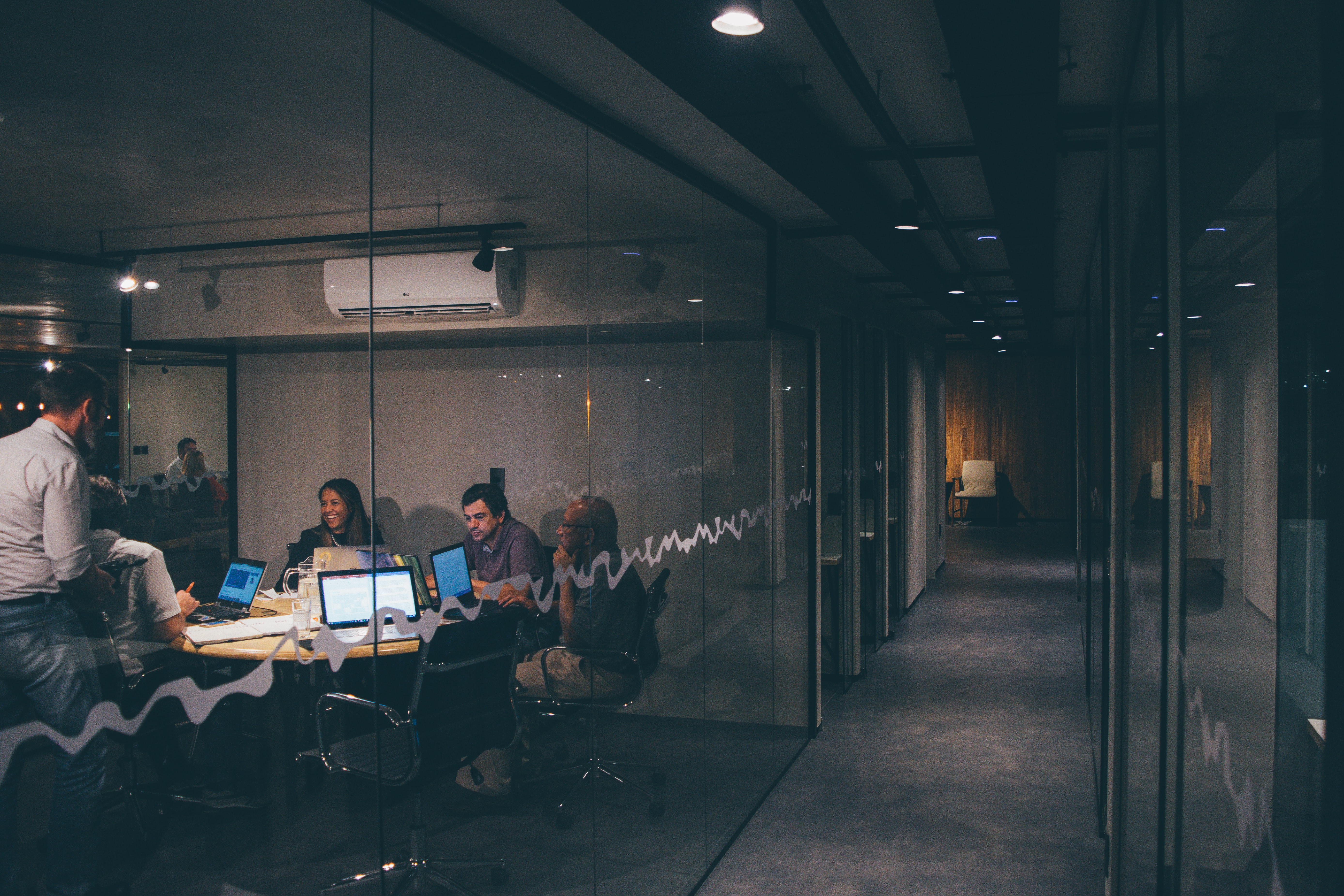 team working together in office